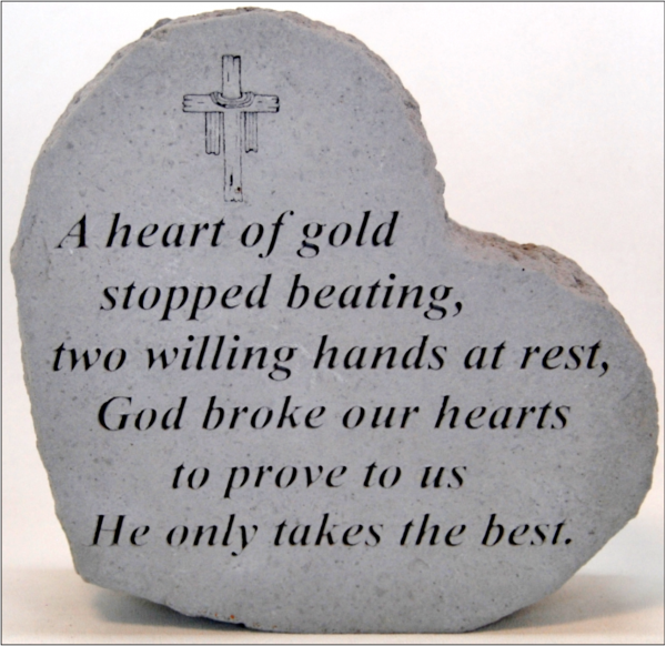 8.5"x7" Heart shaped stepping stone