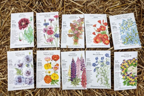 botanical interests flower seed packets
